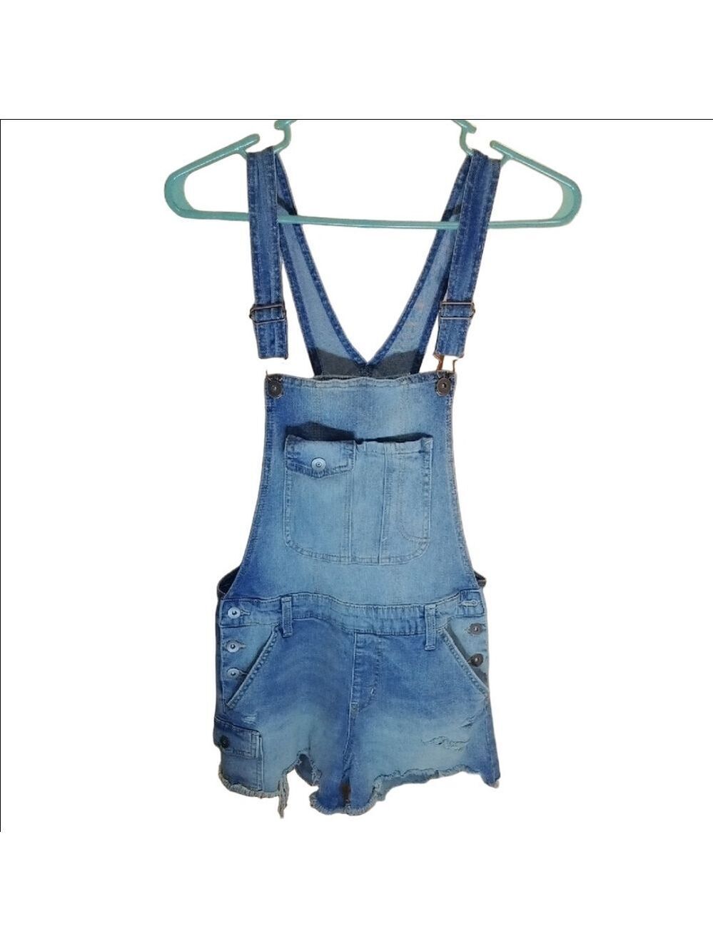 No Boundaries Blue Denim Jumpsuit Casual Style - Picture 4 of 5